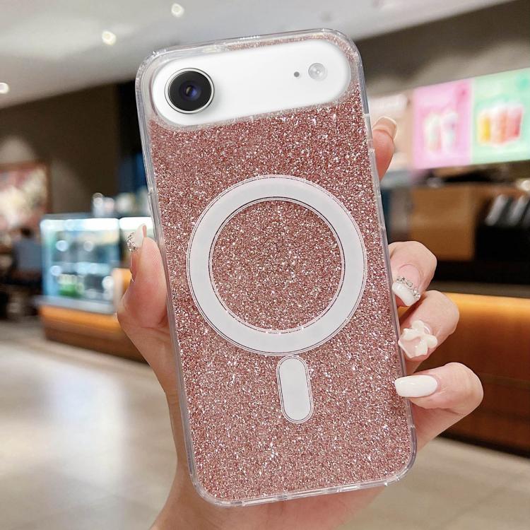 Custodia per telefono MagSafe in acrilico trasparente glitterato, For iPhone Air, For iPhone 16 Pro Max, For iPhone 16 Pro, For iPhone 16 Plus