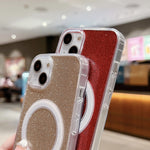 Custodia per telefono MagSafe in acrilico trasparente glitterato, For iPhone 14 Pro Max, For iPhone 13 Pro Max, For iPhone 13 Pro, For iPhone 13