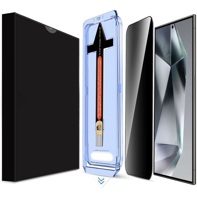 Pellicola in vetro temperato per la privacy LK Easy Install, For Samsung Galaxy S25 5G, For Samsung Galaxy S25+ 5G, For Samsung Galaxy S25 Ultra 5G, For Samsung Galaxy S24 FE 5G, For Samsung Galaxy S24 Ultra 5G, For Samsung Galaxy S24+ 5G              ...