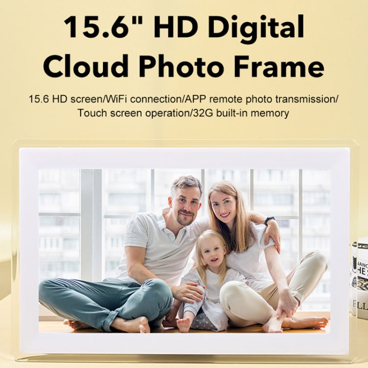 Schermo IPS da 15,6 pollici, cornice digitale per foto a nuvola, macchina pubblicitaria a LED montata a parete, US Plug, UK Plug, EU Plug, AU Plug