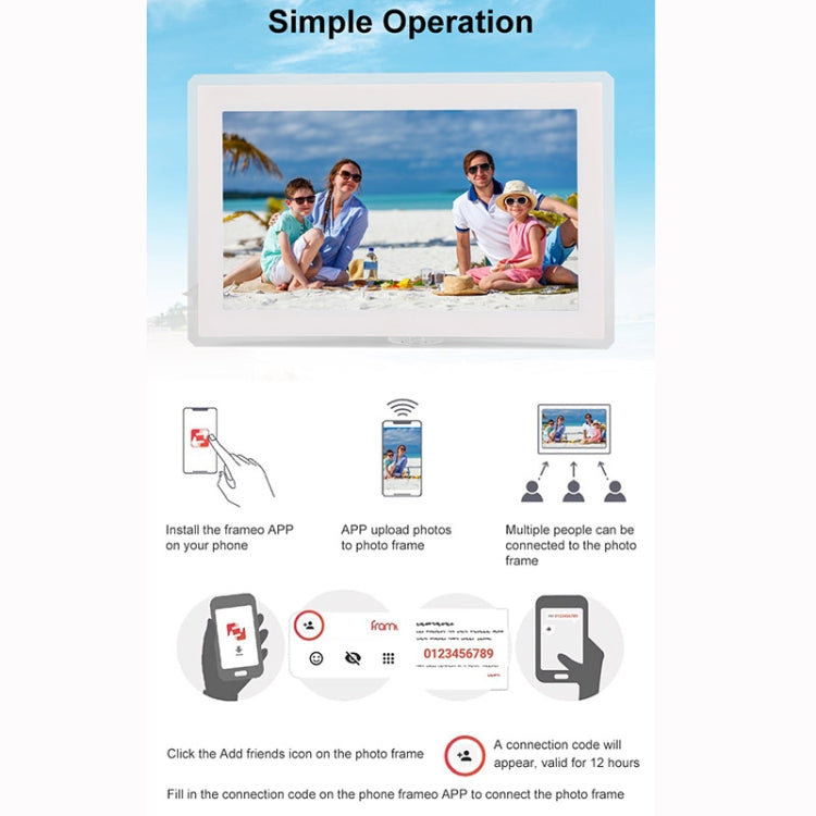 Schermo IPS da 15,6 pollici, cornice digitale per foto a nuvola, macchina pubblicitaria a LED montata a parete, US Plug, UK Plug, EU Plug, AU Plug