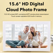 Schermo IPS da 15,6 pollici, cornice digitale per foto a nuvola, macchina pubblicitaria a LED montata a parete, US Plug, UK Plug, EU Plug, AU Plug