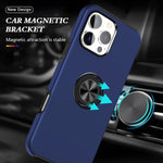 Custodia per telefono con supporto magnetico ad anello in TPU ibrido PC, For iPhone 16 Pro Max, For iPhone 16 Pro, For iPhone 16 Plus