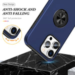 Custodia per telefono con supporto magnetico ad anello in TPU ibrido PC, For iPhone 16 Pro Max, For iPhone 16 Pro, For iPhone 16 Plus