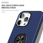 Custodia per telefono con supporto magnetico ad anello in TPU ibrido PC, For iPhone 16 Pro Max, For iPhone 16 Pro, For iPhone 16 Plus