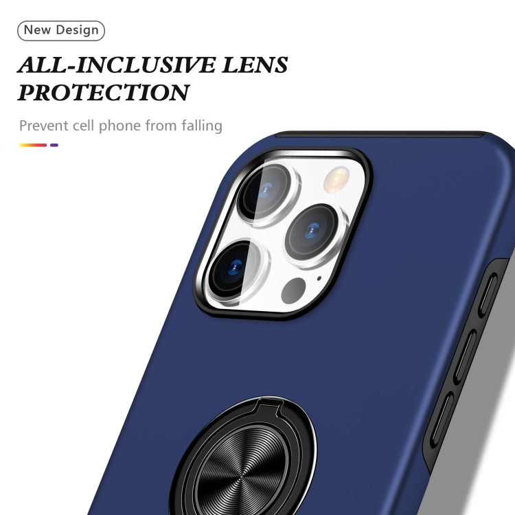 Custodia per telefono con supporto magnetico ad anello in TPU ibrido PC, For iPhone 16 Pro Max, For iPhone 16 Pro, For iPhone 16 Plus