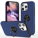 Custodia per telefono con supporto magnetico ad anello in TPU ibrido PC, For iPhone 16 Pro Max, For iPhone 16 Pro, For iPhone 16 Plus
