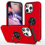 Custodia per telefono con supporto magnetico ad anello in TPU ibrido PC, For iPhone 16 Pro Max, For iPhone 16 Pro, For iPhone 16 Plus