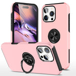 Custodia per telefono con supporto magnetico ad anello in TPU ibrido PC, For iPhone 16 Pro Max, For iPhone 16 Pro, For iPhone 16 Plus