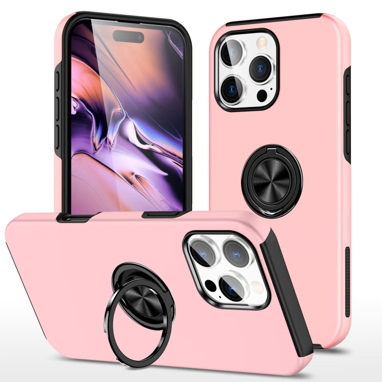 Custodia per telefono con supporto magnetico ad anello in TPU ibrido PC, For iPhone 16 Pro Max, For iPhone 16 Pro, For iPhone 16 Plus