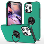 Custodia per telefono con supporto magnetico ad anello in TPU ibrido PC, For iPhone 16 Pro Max, For iPhone 16 Pro, For iPhone 16 Plus