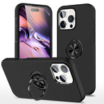 Custodia per telefono con supporto magnetico ad anello in TPU ibrido PC, For iPhone 16 Pro Max, For iPhone 16 Pro, For iPhone 16 Plus
