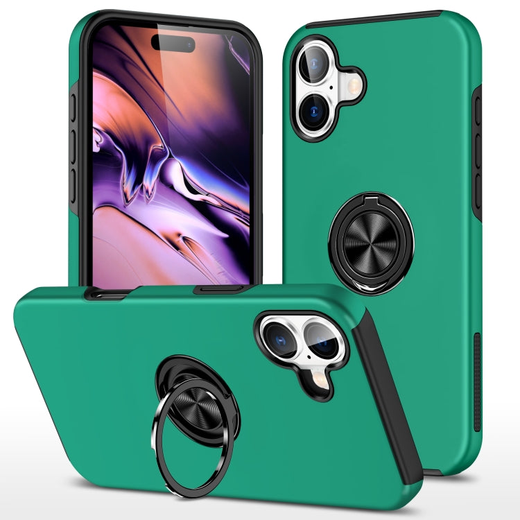 Custodia per telefono con supporto magnetico ad anello in TPU ibrido PC, For iPhone 16