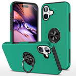 Custodia per telefono con supporto magnetico ad anello in TPU ibrido PC, For iPhone 16