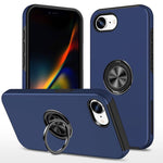 Custodia per telefono con supporto magnetico ad anello in TPU ibrido PC, For iPhone 18 Pro, For iPhone 18 Pro Max, For iPhone 17e / 16e