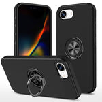 Custodia per telefono con supporto magnetico ad anello in TPU ibrido PC, For iPhone 18 Pro, For iPhone 18 Pro Max, For iPhone 17e / 16e
