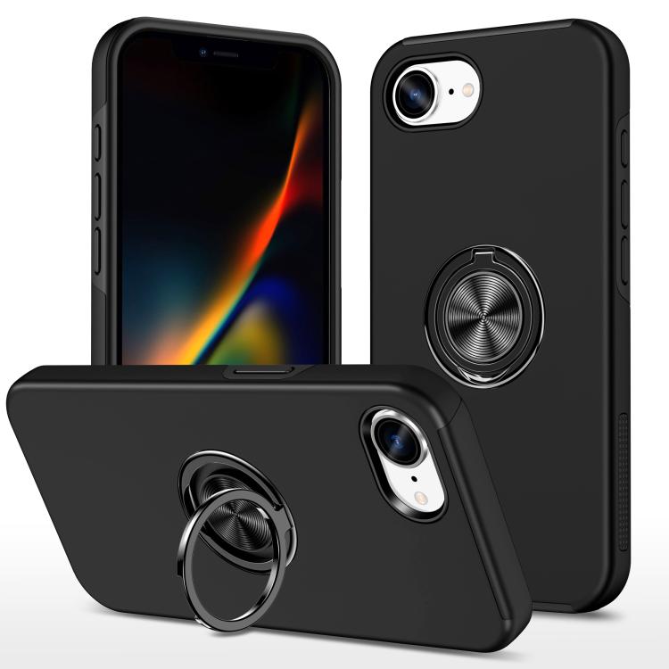 Custodia per telefono con supporto magnetico ad anello in TPU ibrido PC, For iPhone 18 Pro, For iPhone 18 Pro Max, For iPhone 17e / 16e