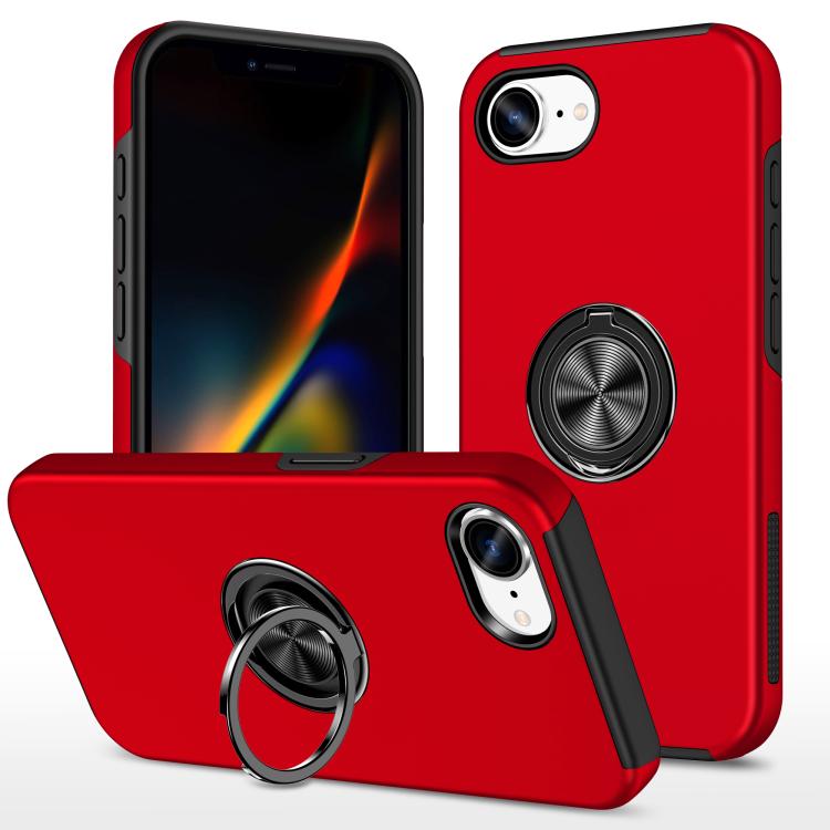 Custodia per telefono con supporto magnetico ad anello in TPU ibrido PC, For iPhone 18 Pro, For iPhone 18 Pro Max, For iPhone 17e / 16e