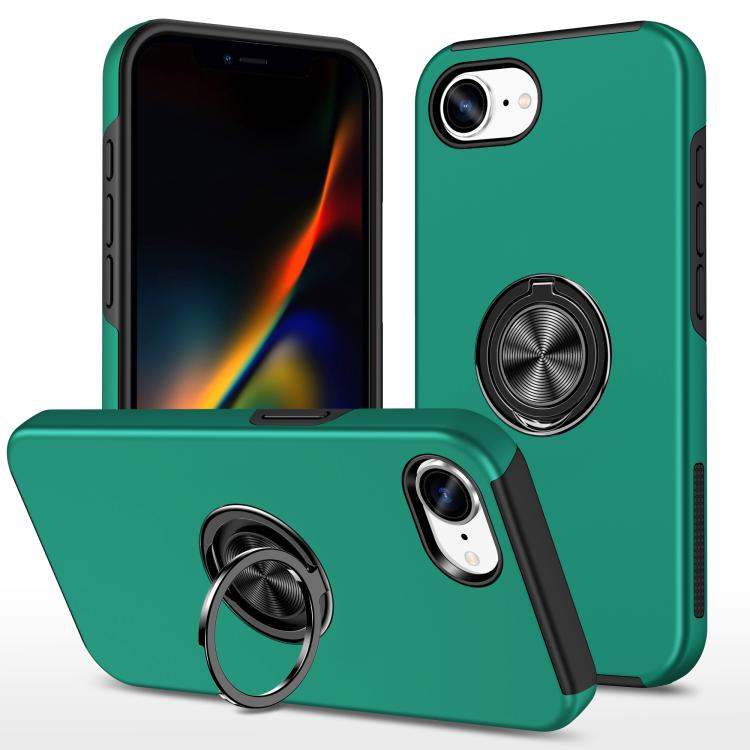 Custodia per telefono con supporto magnetico ad anello in TPU ibrido PC, For iPhone 18 Pro, For iPhone 18 Pro Max, For iPhone 17e / 16e