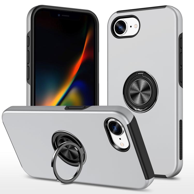 Custodia per telefono con supporto magnetico ad anello in TPU ibrido PC, For iPhone 18 Pro, For iPhone 18 Pro Max, For iPhone 17e / 16e