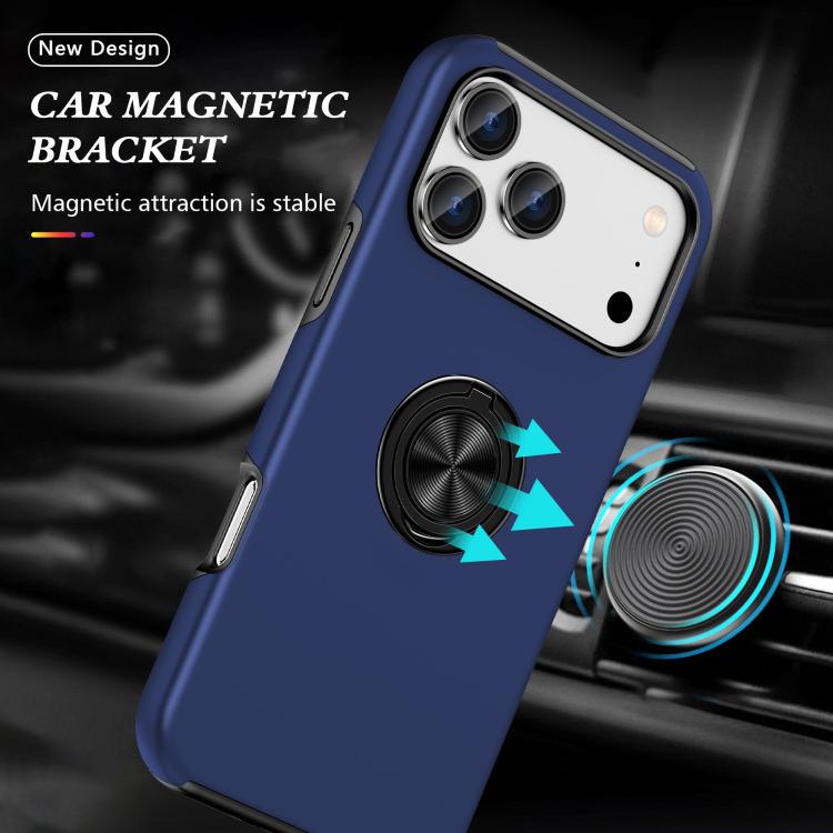 Custodia per telefono con supporto magnetico ad anello in TPU ibrido PC, For iPhone 17 Pro Max, For iPhone 17, For iPhone Air