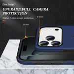 Custodia per telefono con supporto magnetico ad anello in TPU ibrido PC, For iPhone 17 Pro Max, For iPhone 17, For iPhone Air