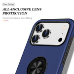 Custodia per telefono con supporto magnetico ad anello in TPU ibrido PC, For iPhone 17 Pro Max, For iPhone 17, For iPhone Air