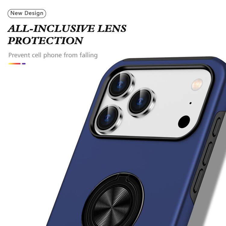 Custodia per telefono con supporto magnetico ad anello in TPU ibrido PC, For iPhone 17 Pro Max, For iPhone 17, For iPhone Air