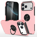 Custodia per telefono con supporto magnetico ad anello in TPU ibrido PC, For iPhone 17 Pro Max, For iPhone 17, For iPhone Air