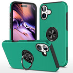 Custodia per telefono con supporto magnetico ad anello in TPU ibrido PC, For iPhone 17 Pro Max, For iPhone 17, For iPhone Air