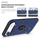 Custodia per telefono con supporto magnetico ad anello in TPU ibrido PC, For iPhone 16 Pro Max, For iPhone 16 Pro, For iPhone 16 Plus