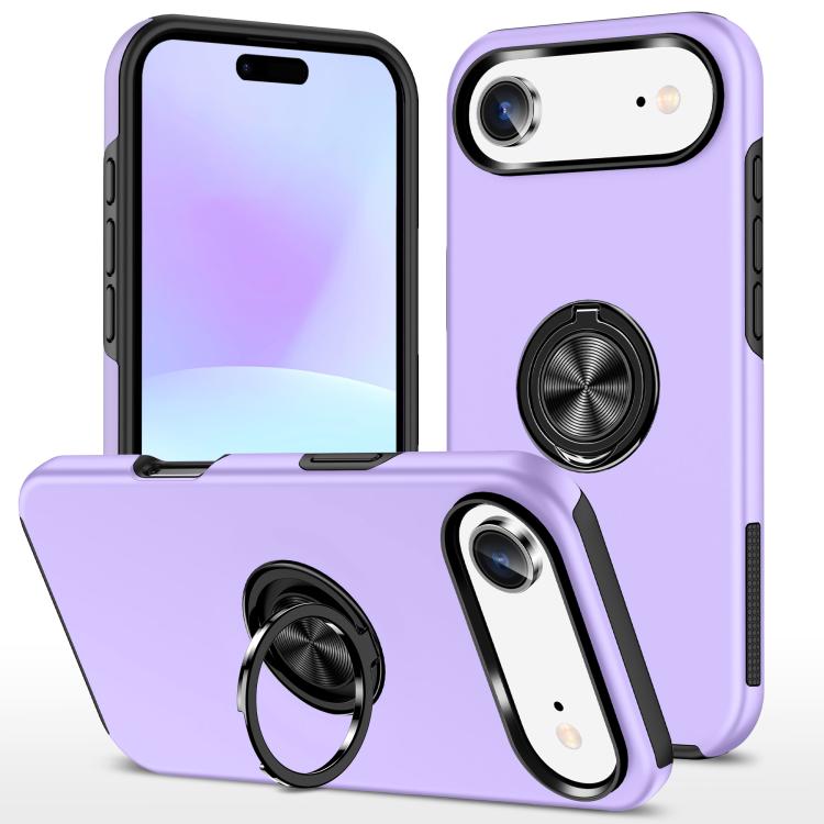 Custodia per telefono con supporto magnetico ad anello in TPU ibrido PC, For iPhone 16 Pro Max, For iPhone 16 Pro, For iPhone 16 Plus