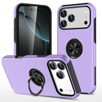 Custodia per telefono con supporto magnetico ad anello in TPU ibrido PC, For iPhone 17 Pro Max, For iPhone 17, For iPhone Air