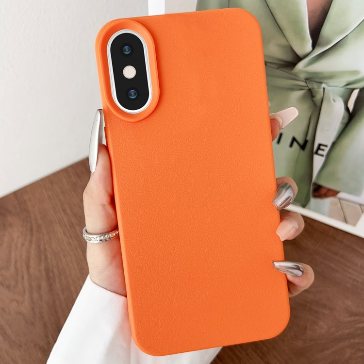 Custodia TPU con texture pelle per iPhone XS Max
