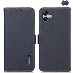 Custodia per telefono in vera pelle Litchi magnetica laterale KHAZNEH RFID, For Samsung Galaxy A37 5G, For Samsung Galaxy A27 5G, For Samsung Galaxy A07 5G, For Samsung Galaxy A17 5G/A18 5G, For Samsung Galaxy A56 5G, For Samsung Galaxy A26 5G