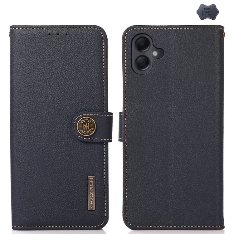 Custodia per telefono RFID in vera pelle KHAZNEH Custer, For Samsung Galaxy A06 4G
