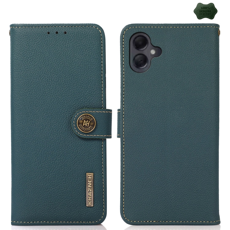 Custodia per telefono RFID in vera pelle KHAZNEH Custer, For Samsung Galaxy A06 4G