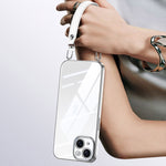 Custodia per telefono con cornice morbida in TPU trasparente elettrolitico SULADA con cinturino da polso, For iPhone 13 Pro Max, For iPhone 13 Pro, For iPhone 13