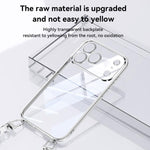 Custodia per telefono con cornice morbida in TPU trasparente elettrolitico SULADA con cinturino da polso, For iPhone 13 Pro Max, For iPhone 13 Pro, For iPhone 13