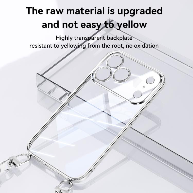 Custodia per telefono con cornice morbida in TPU trasparente elettrolitico SULADA con cinturino da polso, For iPhone 13 Pro Max, For iPhone 13 Pro, For iPhone 13