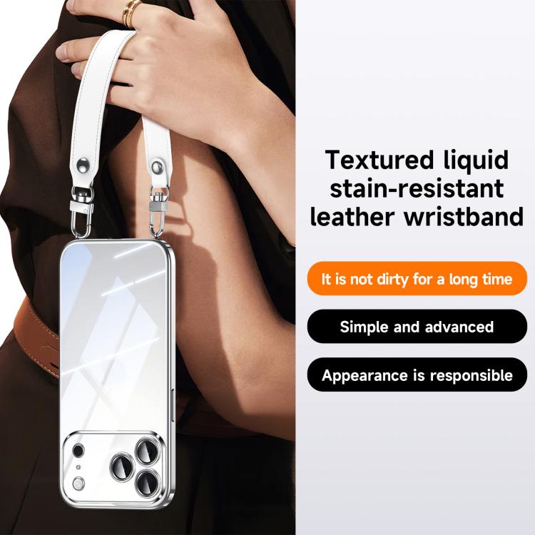 Custodia per telefono con cornice morbida in TPU trasparente elettrolitico SULADA con cinturino da polso, For iPhone 13 Pro Max, For iPhone 13 Pro, For iPhone 13