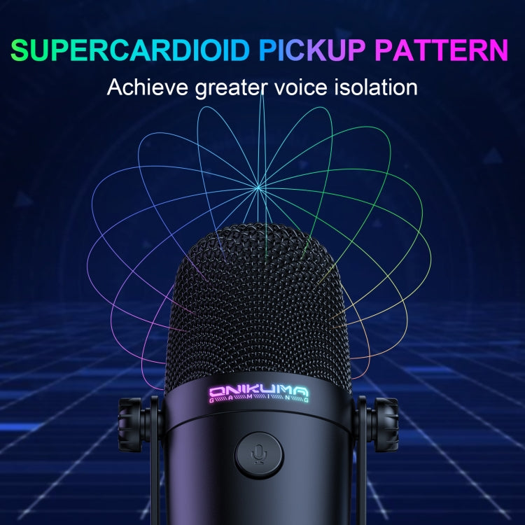 Microfono a condensatore RGB colorato da tavolo USB ONIKUMA M830