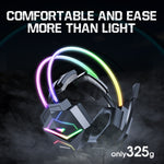 ONIKUMA X20 RGB Cuffie da gioco cablate colorate montate sulla testa, lunghezza: 1,8 m, X20