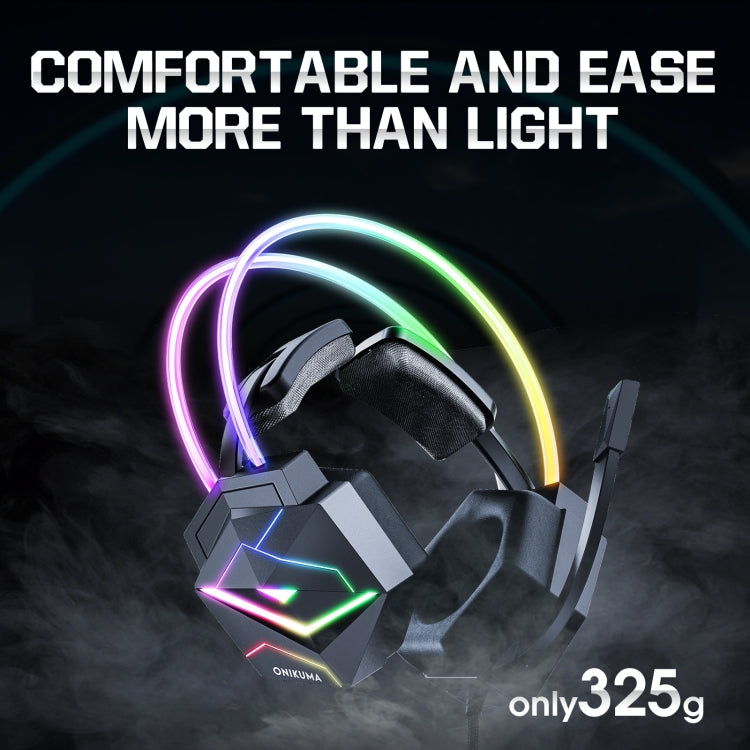 ONIKUMA X20 RGB Cuffie da gioco cablate colorate montate sulla testa, lunghezza: 1,8 m, X20