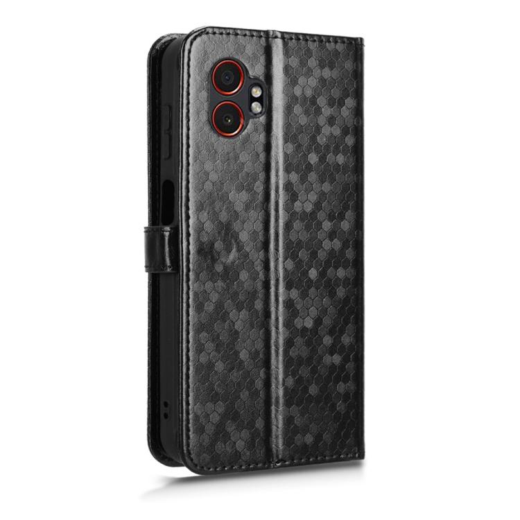 Custodia per telefono in pelle con trama a nido d'ape, For Samsung Galaxy Xcover 7 Pro