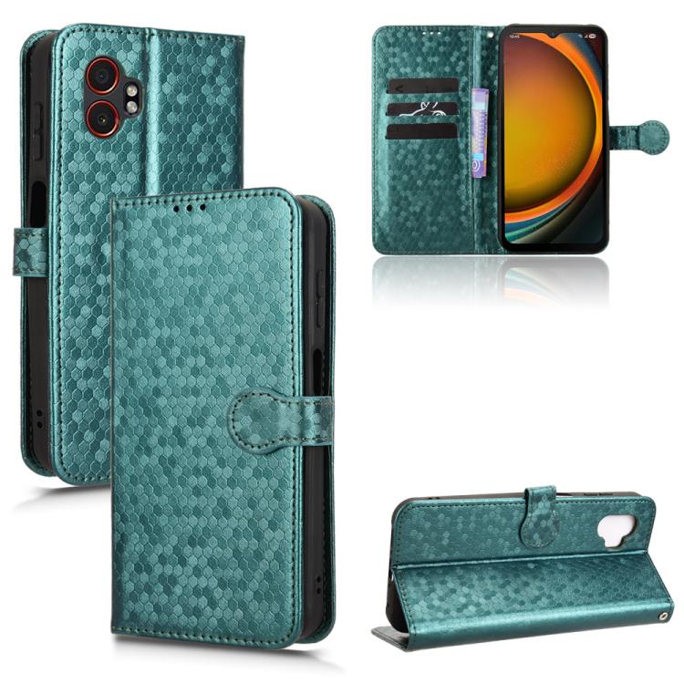 Custodia per telefono in pelle con trama a nido d'ape, For Samsung Galaxy Xcover 7 Pro