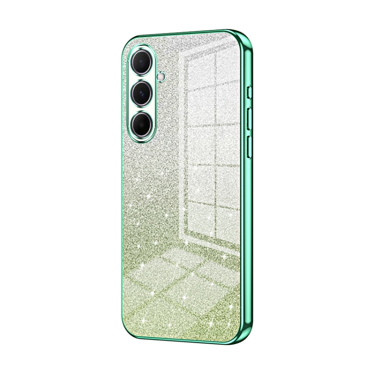 Custodia per telefono elettrolitica con polvere glitterata sfumata, For Samsung Galaxy A17, For Samsung Galaxy A56, For Samsung Galaxy A26