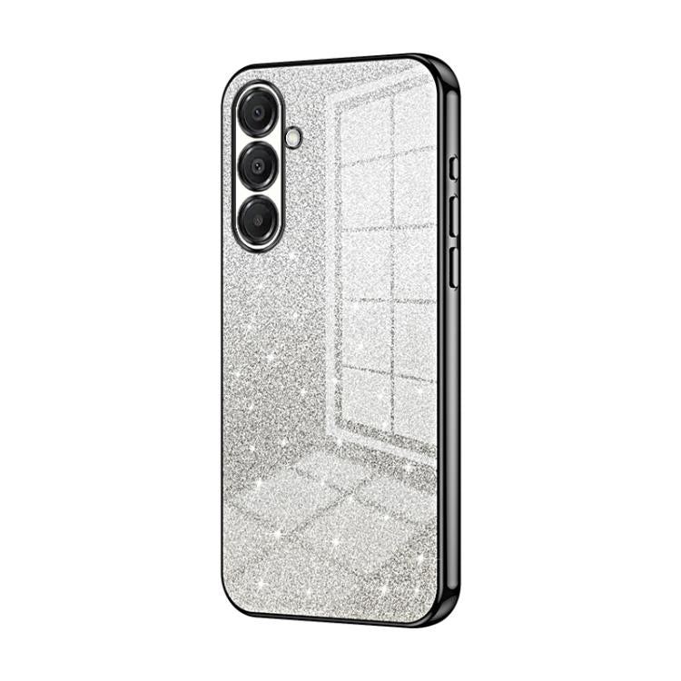 Custodia per telefono elettrolitica con polvere glitterata sfumata, For Samsung Galaxy A17, For Samsung Galaxy A56, For Samsung Galaxy A26
