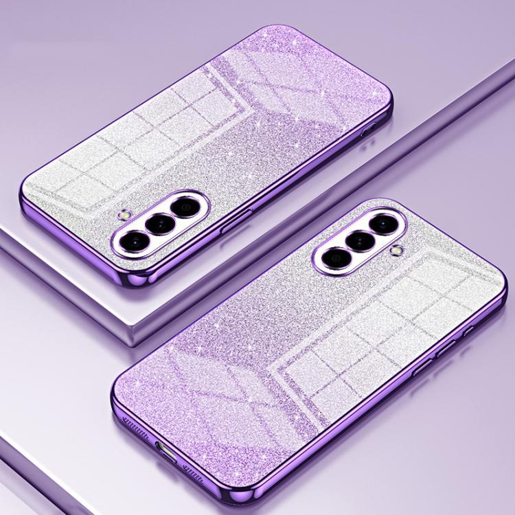 Custodia per telefono elettrolitica con polvere glitterata sfumata, For Samsung Galaxy A57 5G, For Samsung Galaxy A37 5G, For Samsung Galaxy A07