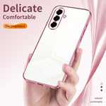 Custodia per telefono con foro sottile e placcatura trasparente, For Samsung Galaxy A57 5G, For Samsung Galaxy A37 5G, For Samsung Galaxy A07